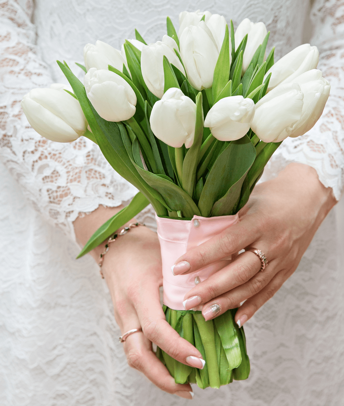 Букет Невесты Тюльпаны Монобукет